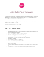Anxiety Busting Plan for Sensory Moms